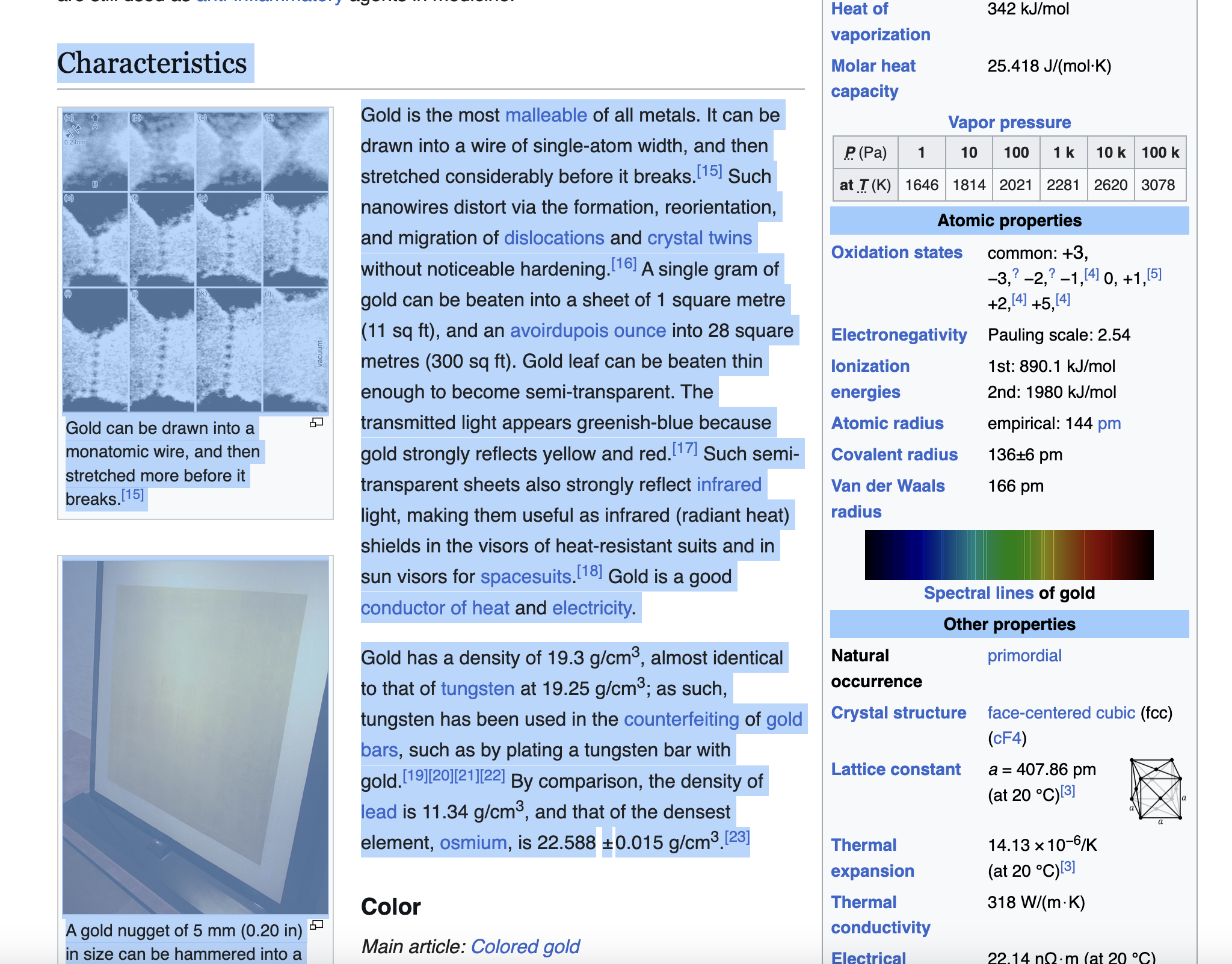 Označený text na Wikipedii
